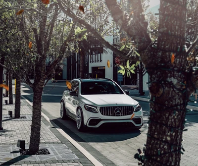 Mercedes-Benz AMG GLE 63 S in einer malerischen städtischen Umgebung