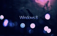 Windows 8: Uma paisagem noturna roxa com iluminação suave