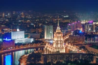 paisaje urbano, ciudad, área urbana, metrópolis, noche