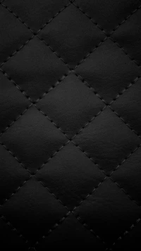 Textura de couro acolchoado preto luxuoso