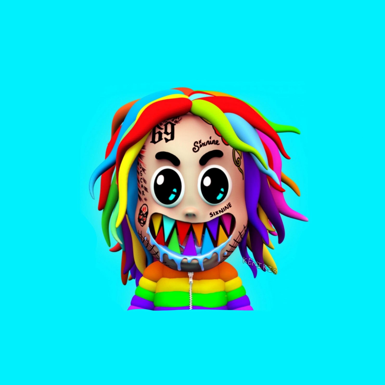 Descargar fondo de pantalla 6ix9ine, kenikis