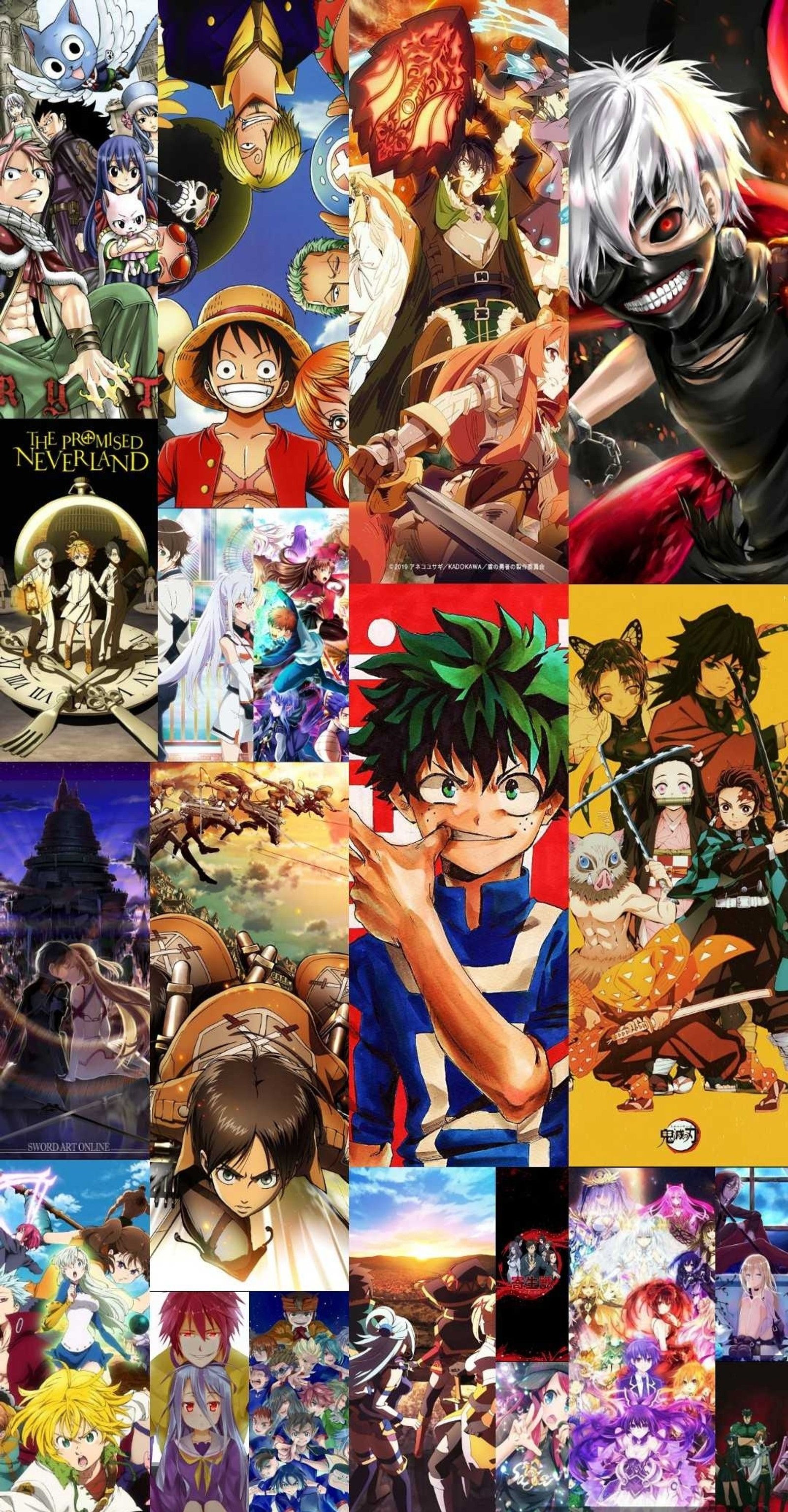 Baixar anime, collage de anime, papel de parede de anime grátis