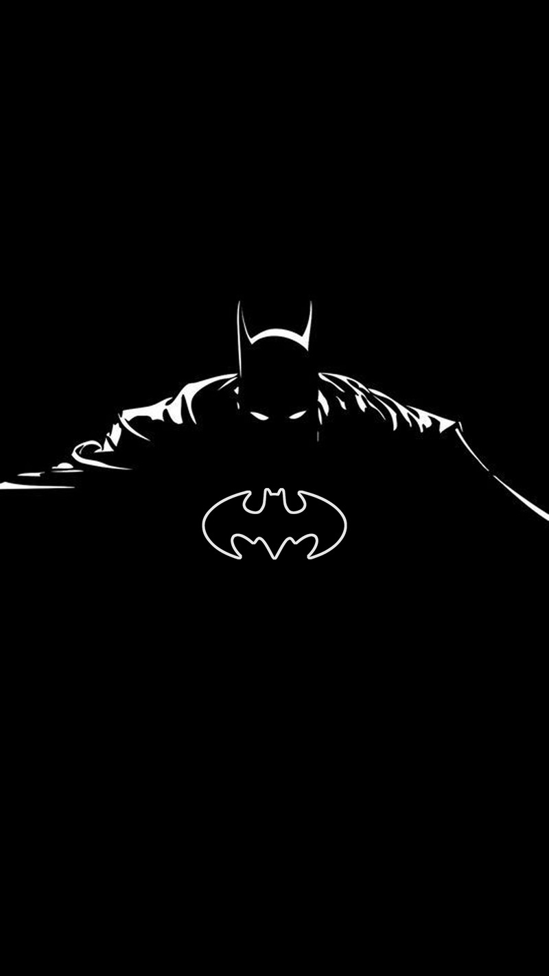 Логотип бэтмена на черном фоне (amoled, летучая мышь, batman, чёрный, тёмный)