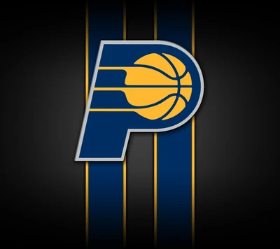 Indiana Pacers-Logo auf dunklem Hintergrund