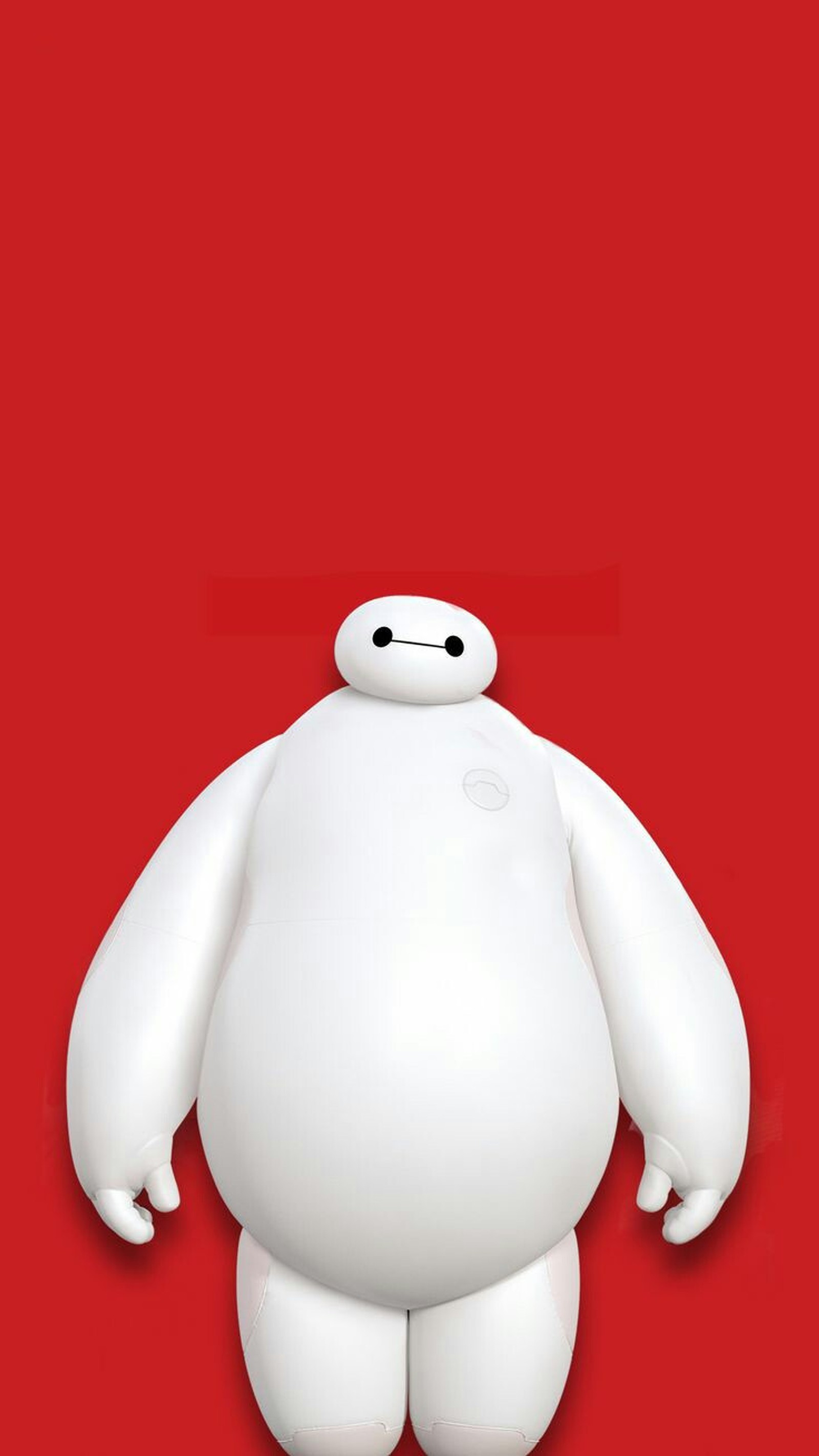 Un primer plano de un gran héroe en un fondo rojo (baymax, muñeco de nieve, wewense)