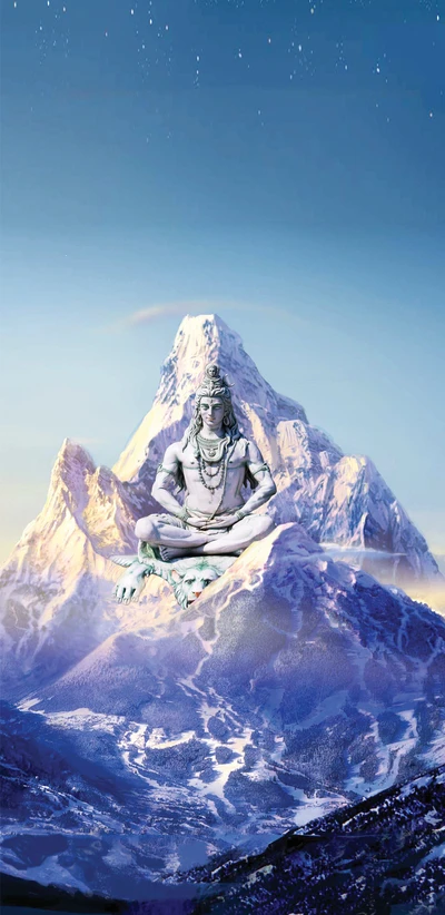 Sozinho entre os picos: A presença meditativa de Mahadev