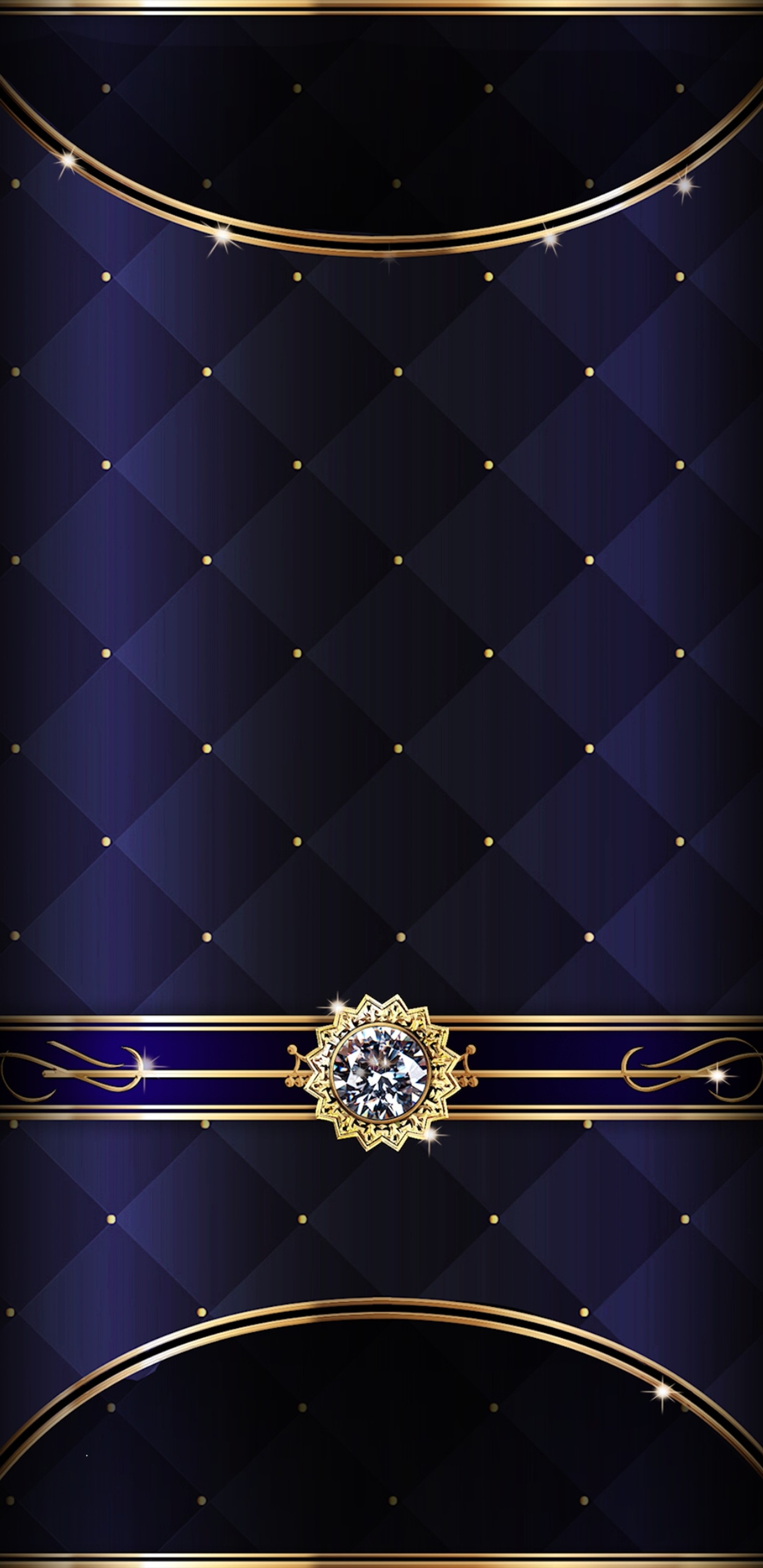 Descargar fondo de pantalla hermoso, azul, diamante, elegante, oro