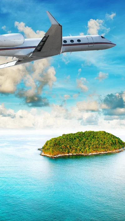 Escapada a islas tropicales: Un jet sobre la serenidad