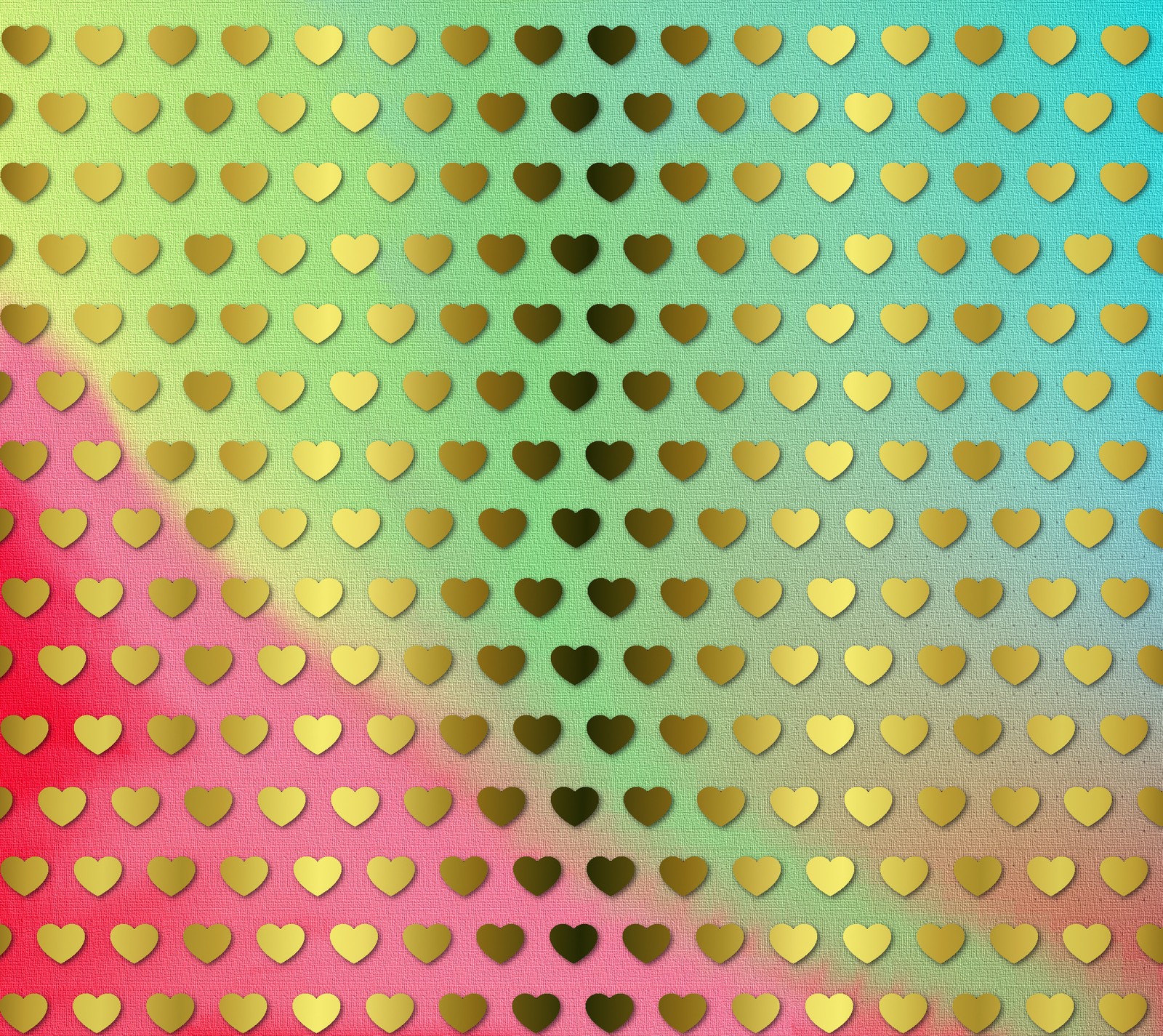 colorful, colors, girly, gold, hearts Download Wallpaper