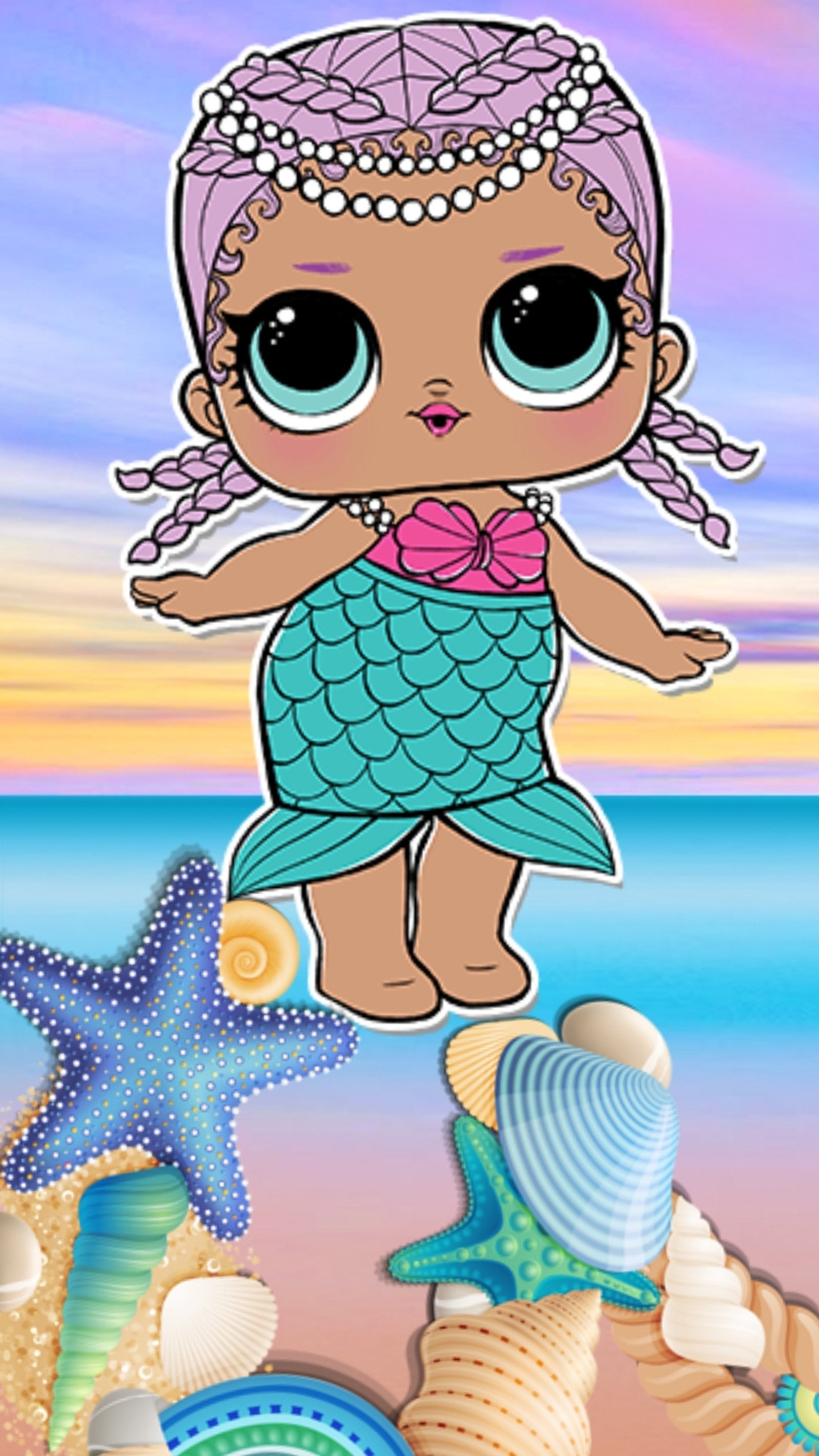 mermaid, lol doll wallpaper