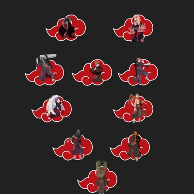 Akatsuki Characters in a Dark Theme