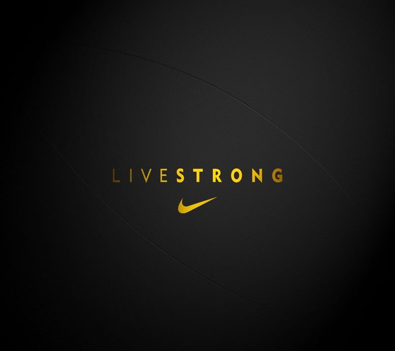 Черно-золотой логотип с надписью livestrong (хороший, nike)