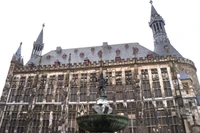 city hall, landmark, building, medieval architecture, spire wallpaper