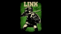 Link: O herói de Hyrule em negrito preto e verde