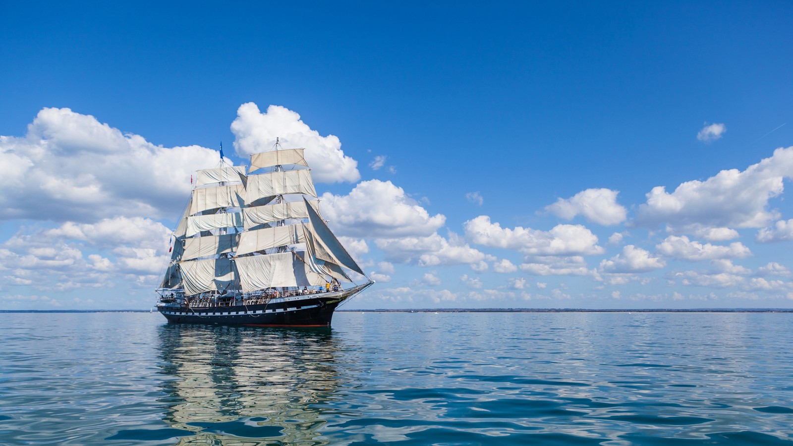 Téléchargez le fond d'écran voilier, navire, grand navire, voile, bateau