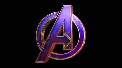 Avengers Endgame Iconic Logo with Metallic Finish