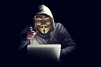 hacker, hacker de seguridad, cabeza, ilustración, sonrisa