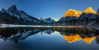 wedge pond, banff national park, alberta, canada, clear sky