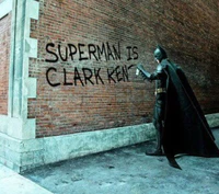 Batman Graffiti Reveals Superman's Secret Identity