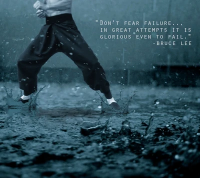 attempt, bruce lee, failure, fear, rain smell