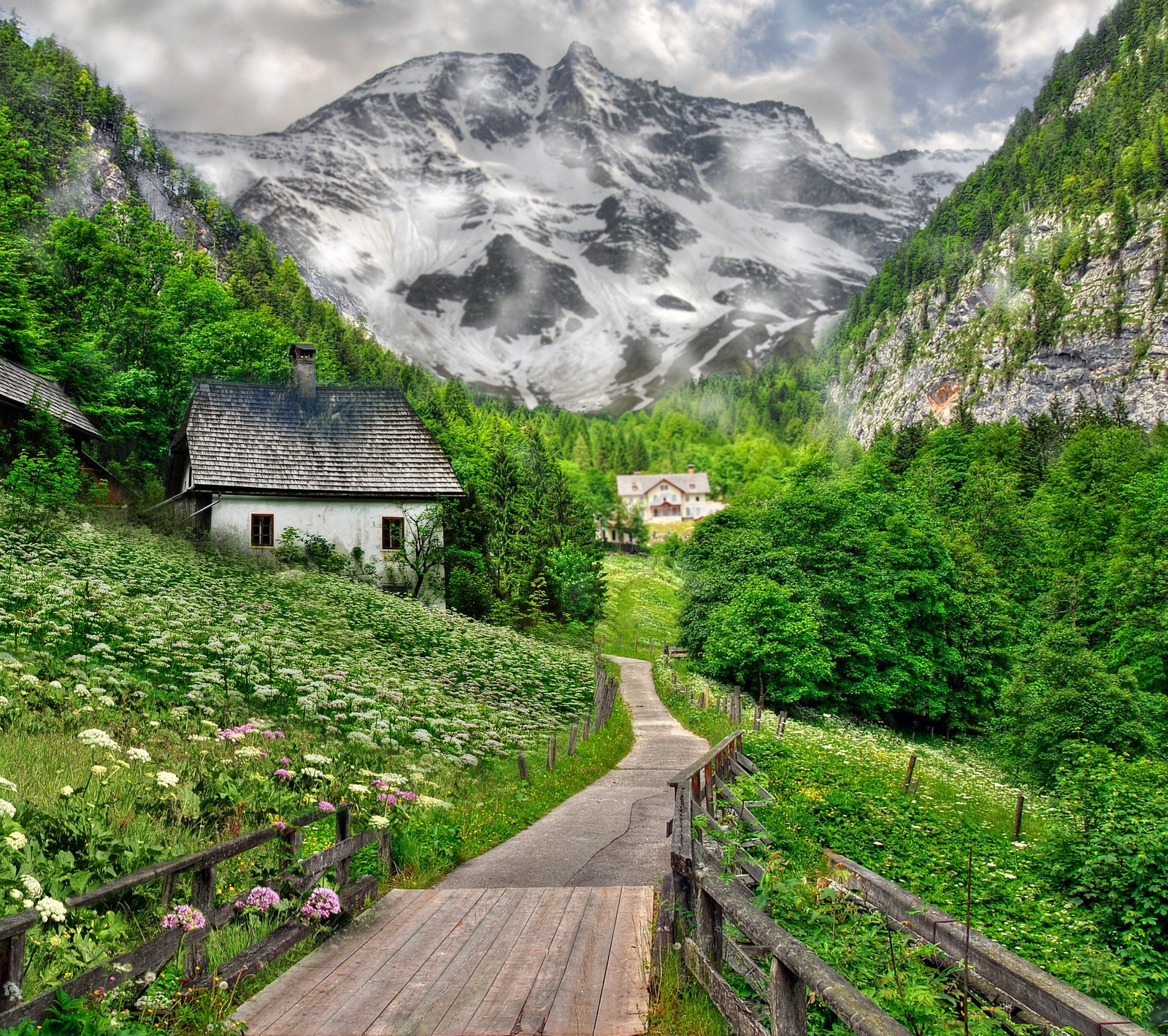 alps, green, mountain, nature Download Wallpaper