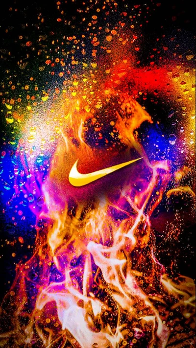 Emblema místico ardiente de Nike