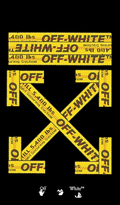 Conception de ceinture de luxe Off-White en jaune vif et noir