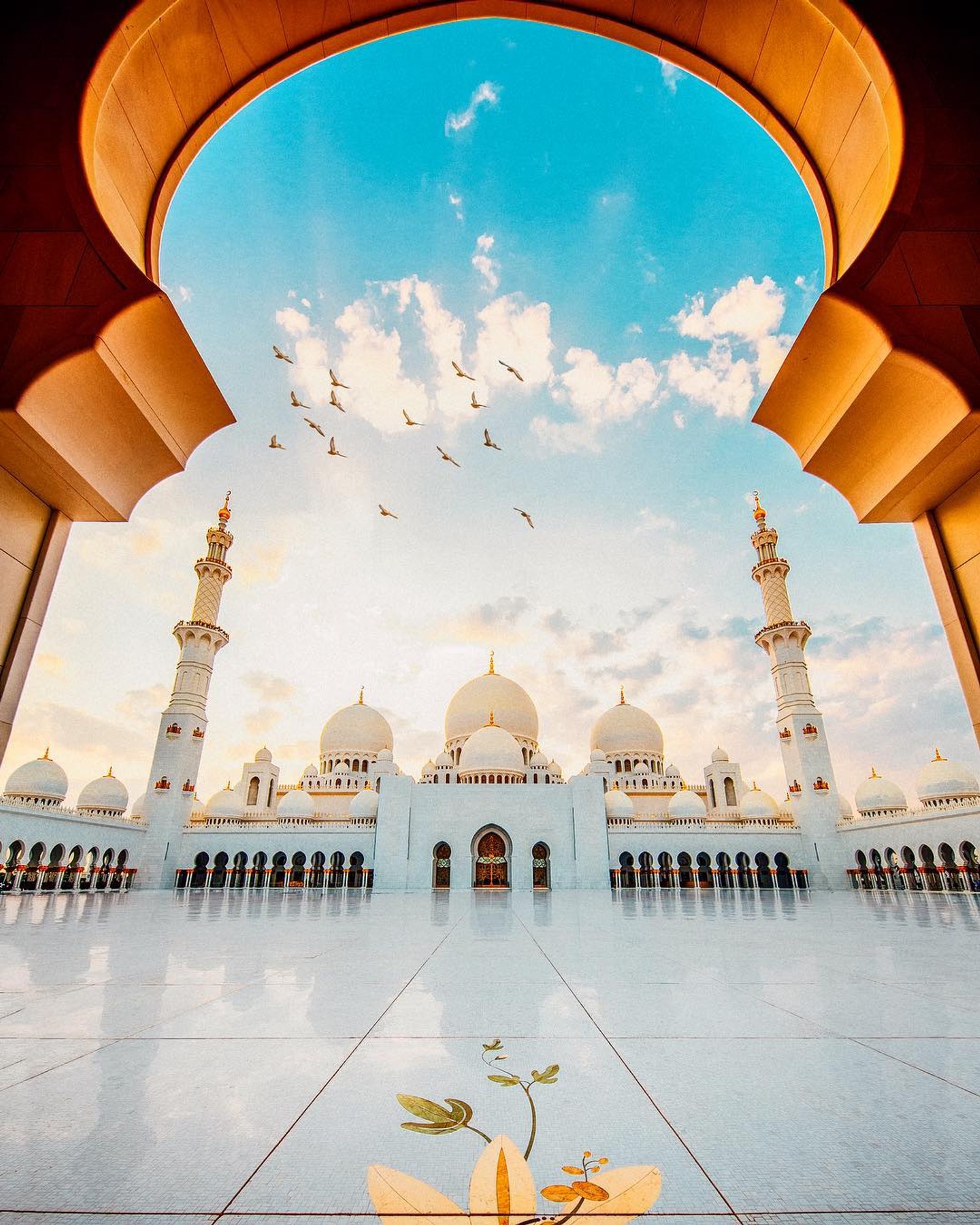 Lade moschee, frieden Hintergrund herunter