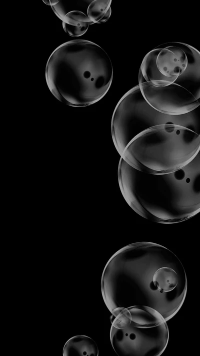 abstrait, bulles, gris, iphone, iphone7plus