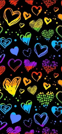 color, colorful, colors, heart, hearts wallpaper