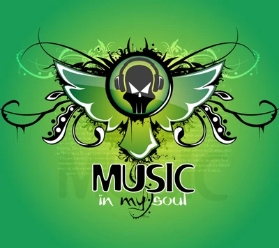 arte, diseño, verde, música