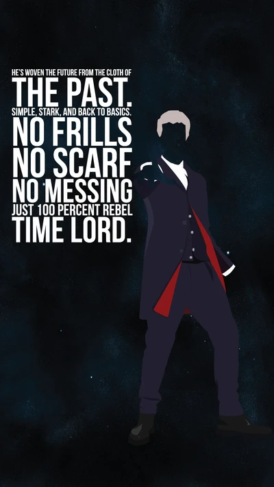 Minimalist 12th Doctor: A Stark Tribute to the Rebel Time Lord