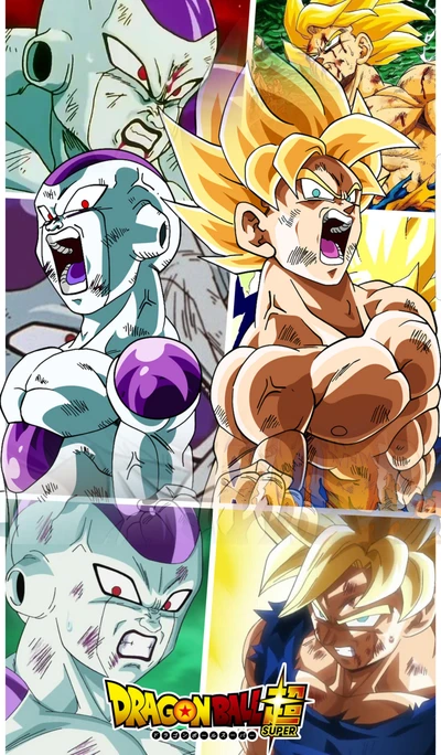 Goku and Frieza in Epic Confrontation from Dragon Ball Super