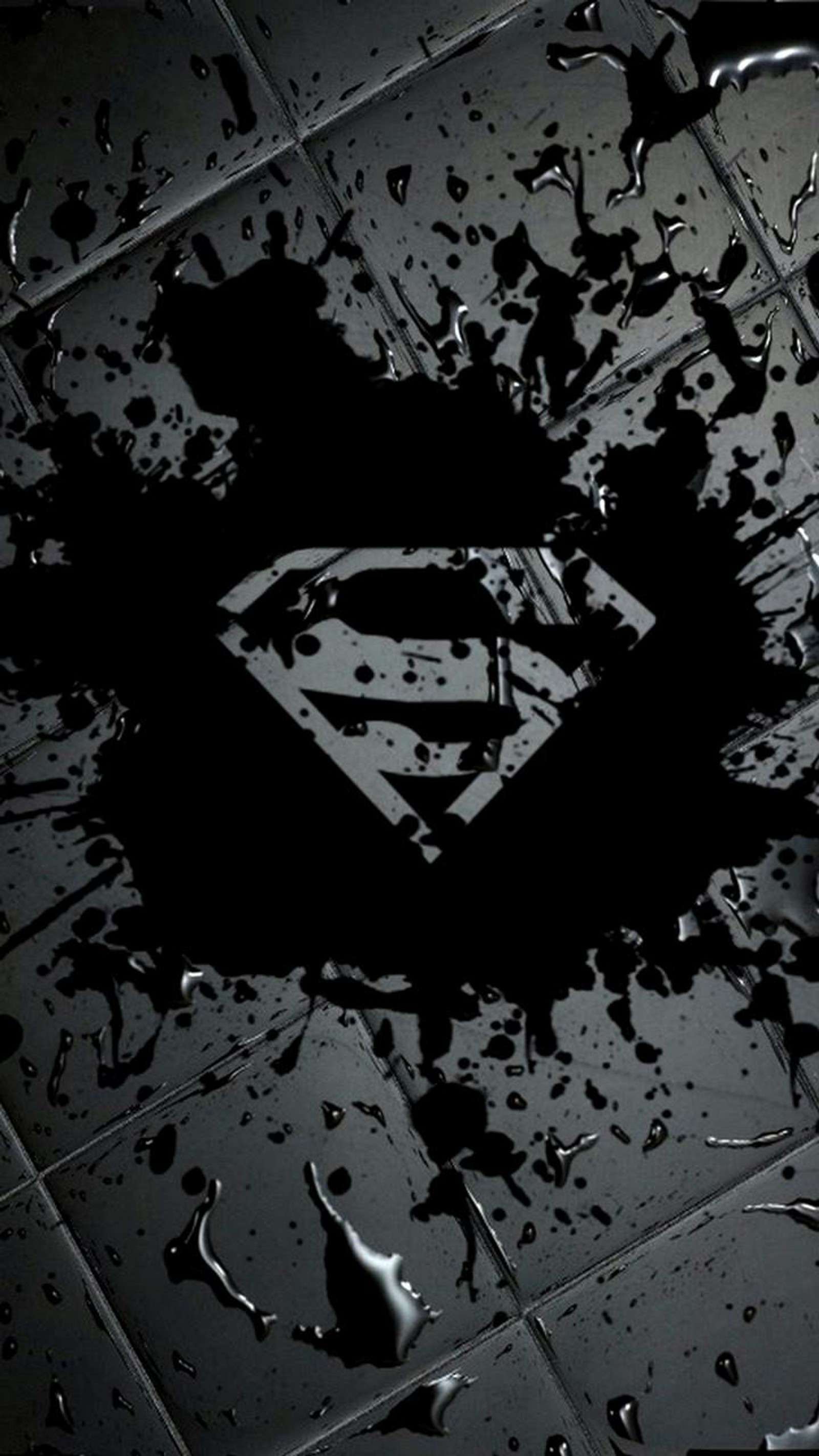 Lade schwarz, grau, splat, superman Hintergrund herunter