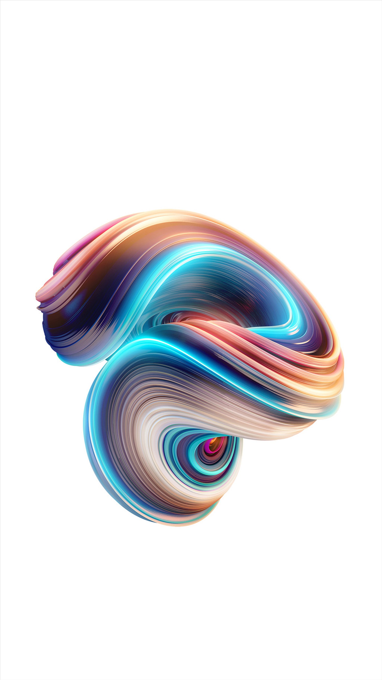 A close up of a colorful swirl on a white background (xiaomi, xiaomi mi, xiaomi mi 5, apples, ios)