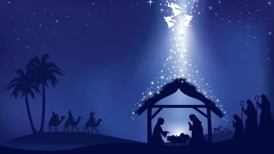 navidad, festivo, natividad de jesús, minimalista