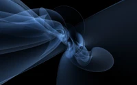 blue, smoke, fractal art, electric blue, light