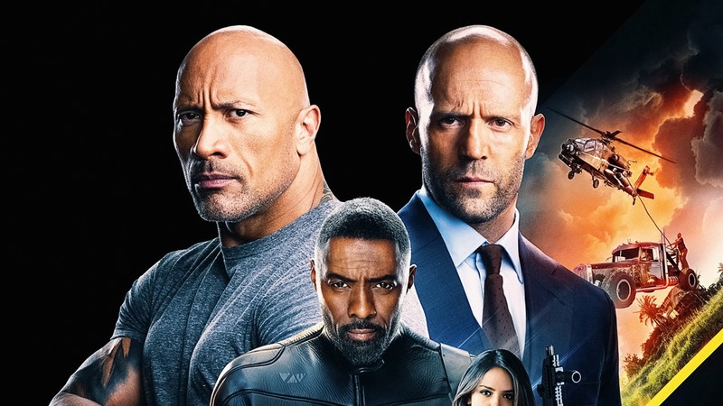 Близкий план постера фильма «форсаж» (хоббс и шо, hobbs and shaw, форсаж хоббс и шоу, fast and furious hobbs and shaw, фильм)