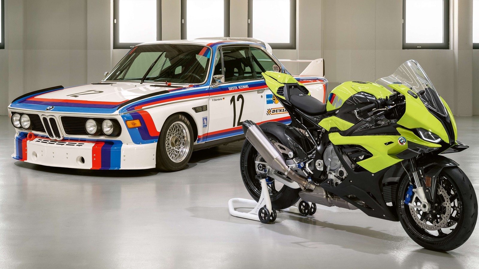 Bmw's new race car and bmw's new motorcycle (bmw m 1000 rr, bmw 30 csl, superbikes, sports bikes, 50th anniversary)