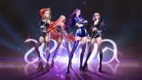 aespa, league of legends, k pop singers, girl group, 5k wallpaper