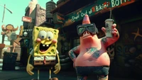 SpongeBob SquarePants et Patrick Étoile dans un cadre vibrant de Bikini Bottom.