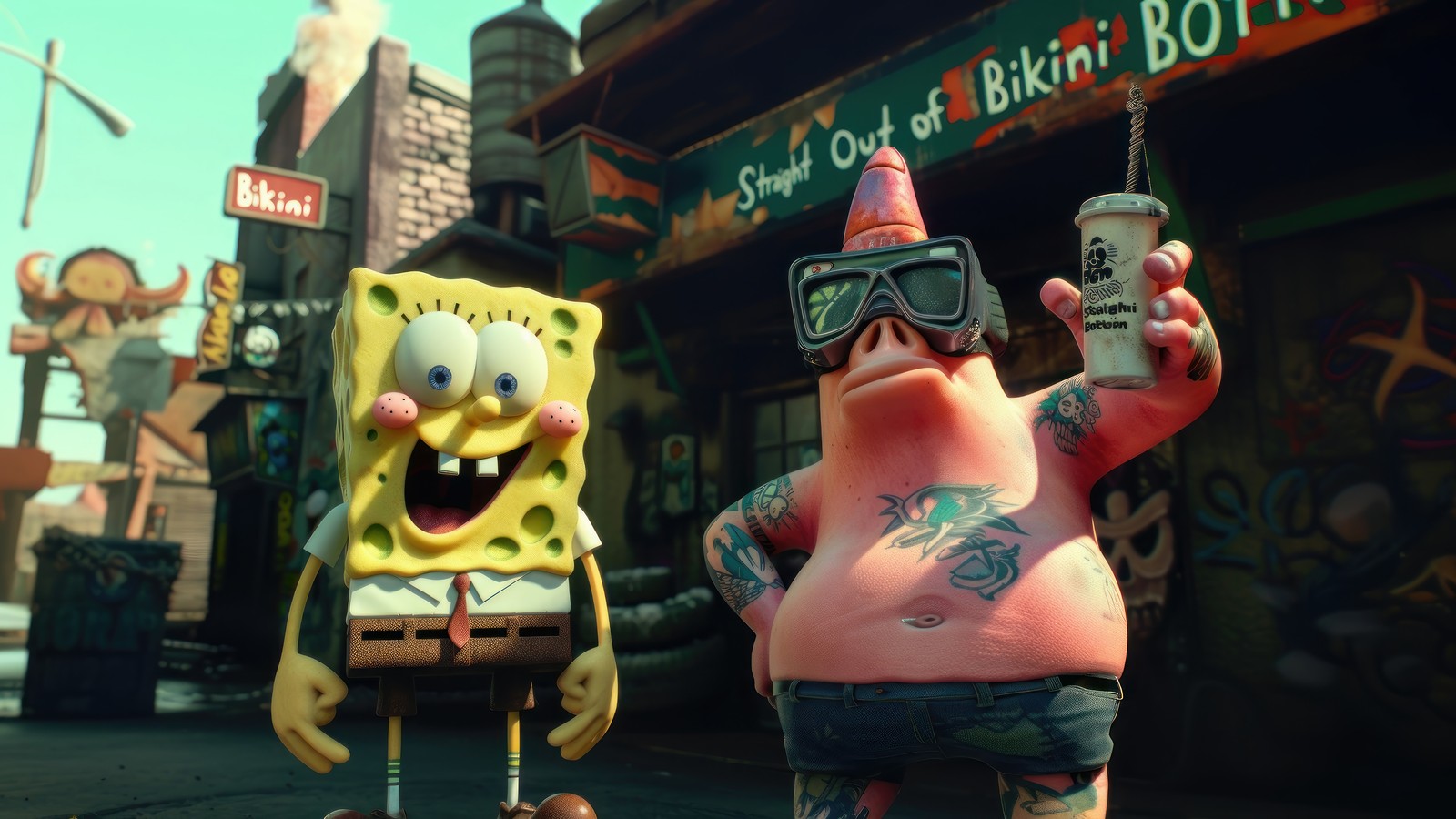 Bob esponja y patricio (bob esponja, spongebob squarepants, patrick star)