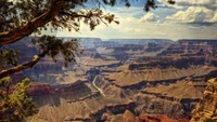 Majestic View of the Grand Canyon's Badlands and Escarpments