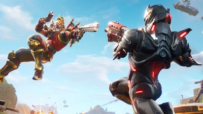 Batalla épica de Fortnite: Héroes chocan en los cielos