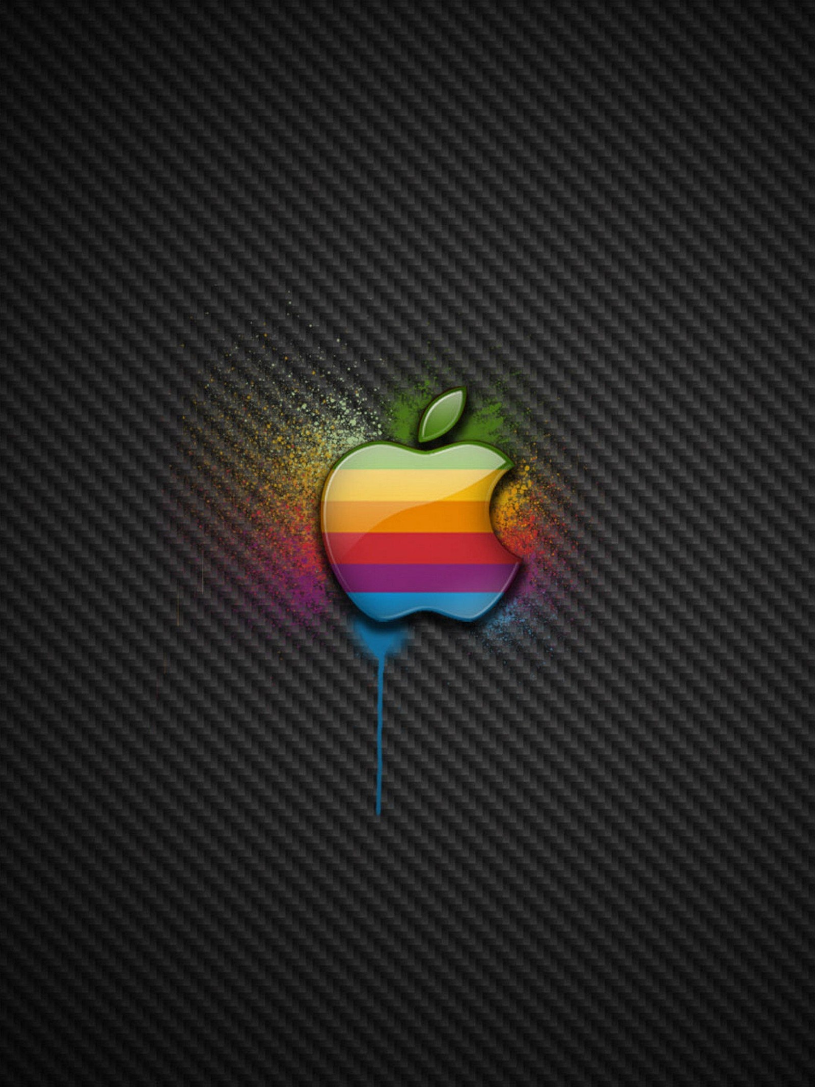 A close up of an apple logo on a black background (graphics, logo, plant, still life, design)