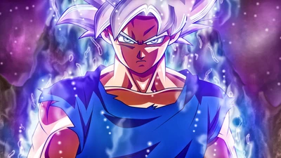 Super Saiyan Goku: Desatando poder en una aura mística