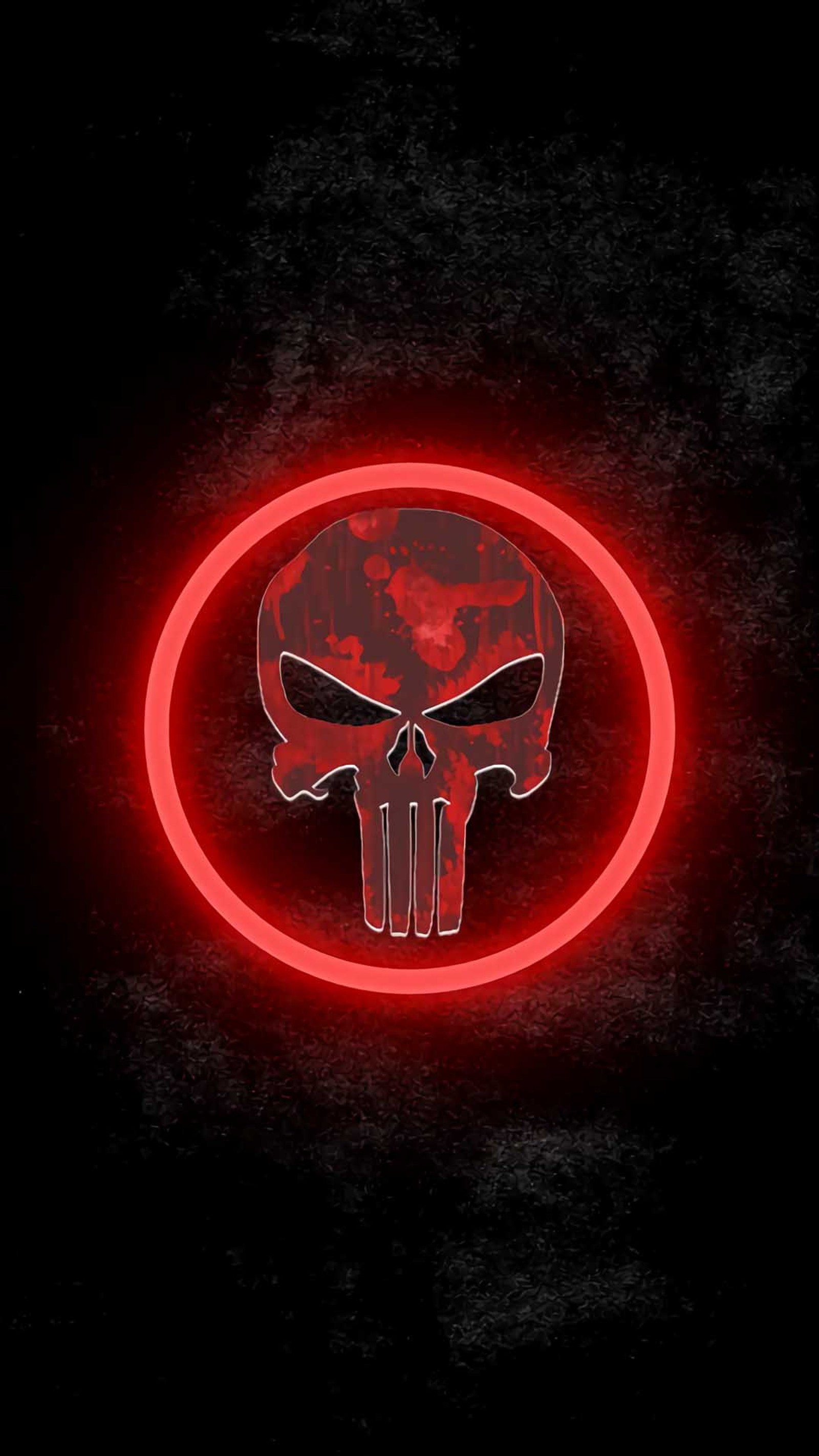 punisher, black wallpaper