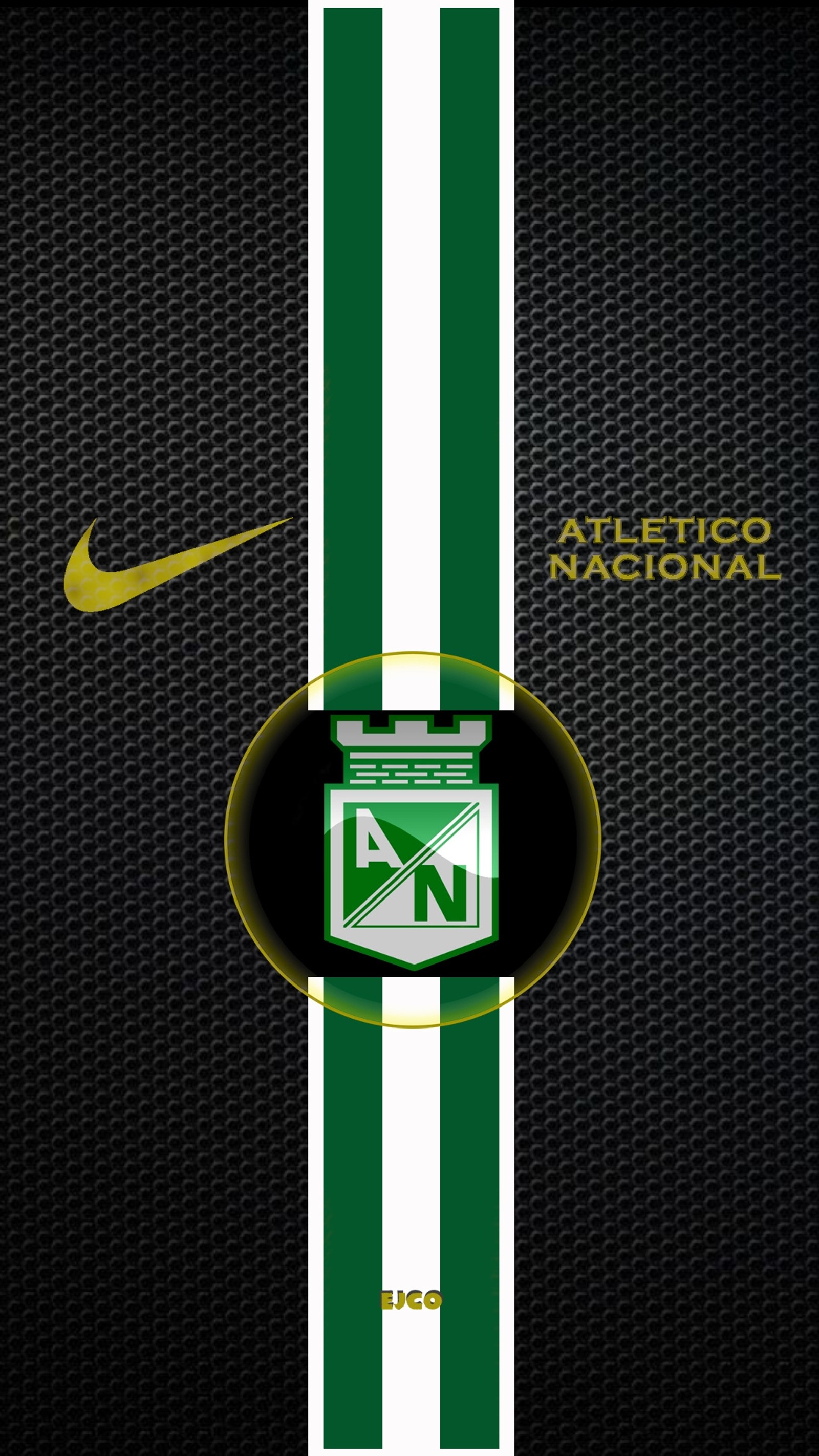 Primer plano de una camiseta de fútbol con una franja verde y blanca (campeones, colombia, deportes, fútbol, logotipo)