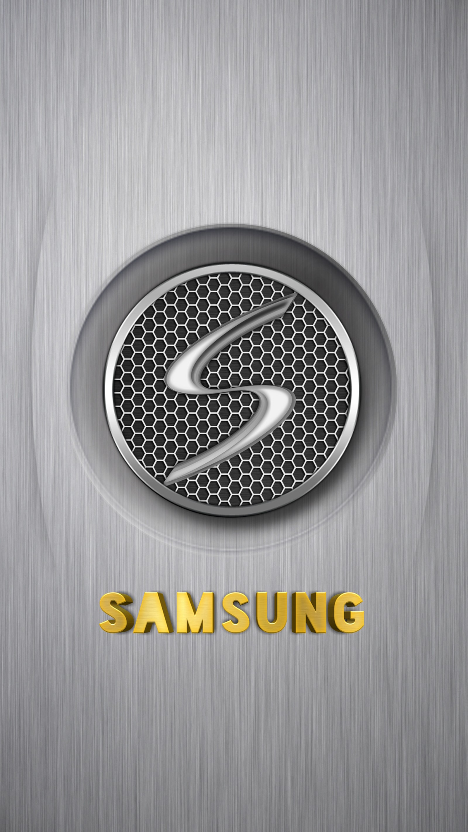 Nahaufnahme des samsung-logos auf einer metalloberfläche (2017, kante, galaxie, notiz, s4)