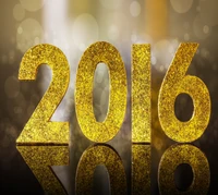 2016, glitters, golden, happy new year